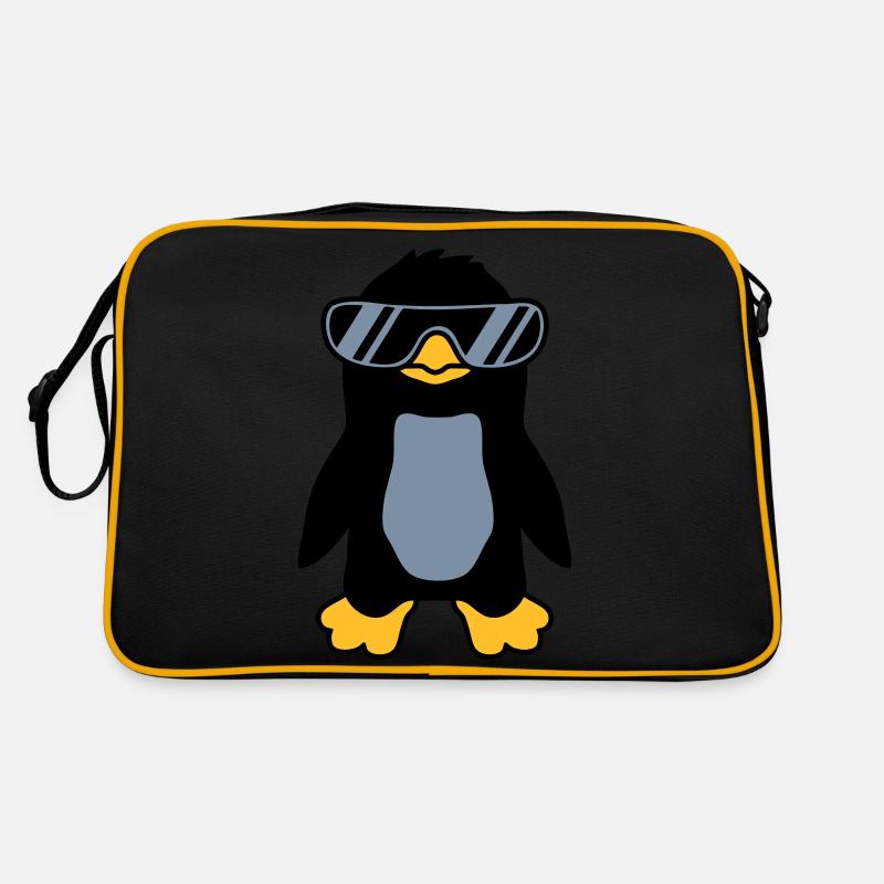 Sonnenbrille Pinguin cool Design Retro Tasche