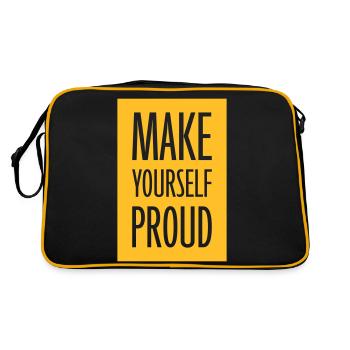 Faites-vous fier de la citation - Sac Retro - noir/or - Dos