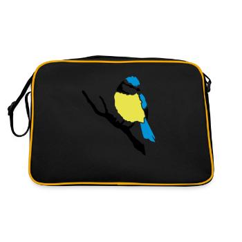 Oiseau - Bird - Vogel - Sac Retro - noir/or - Dos