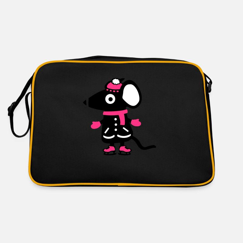 Maus Eiskunstlauf - Schlittschuh Retro Tasche