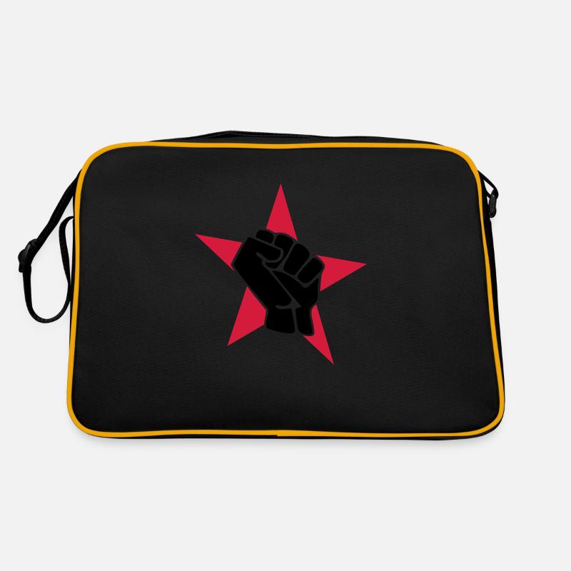 Roter Stern mit Faust Retro Tasche