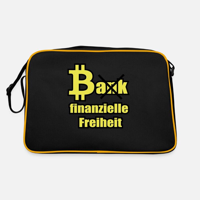 Bitcoin vs Bank Retro Tasche