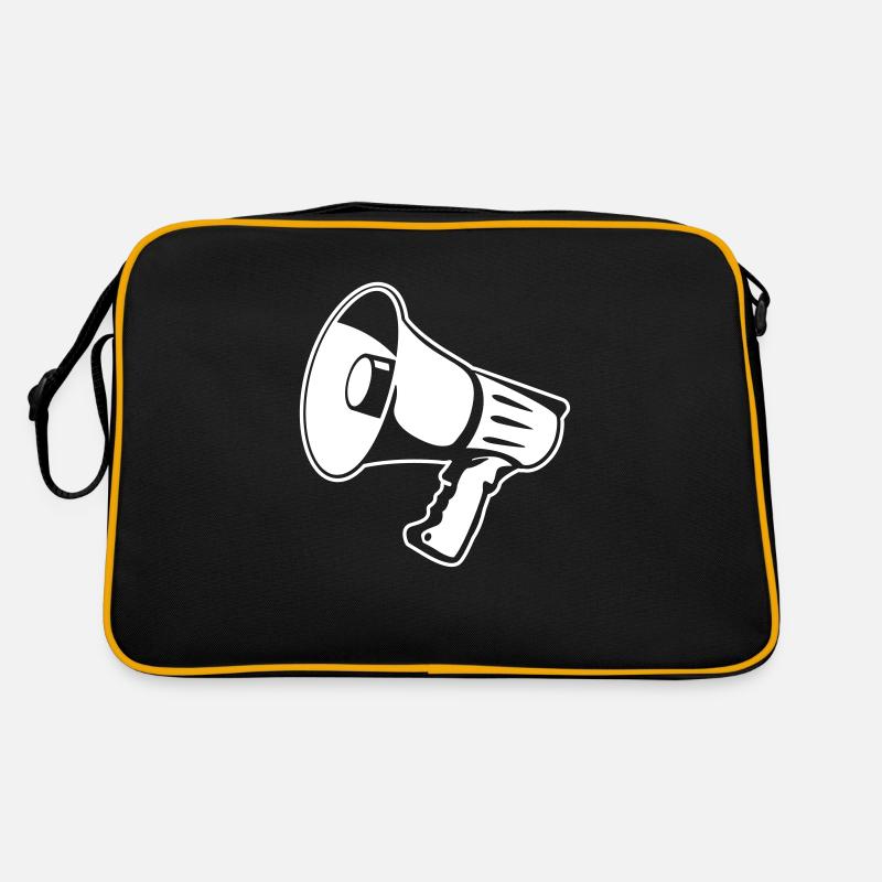 Megafon - Retro Tasche - Schwarz/Gold