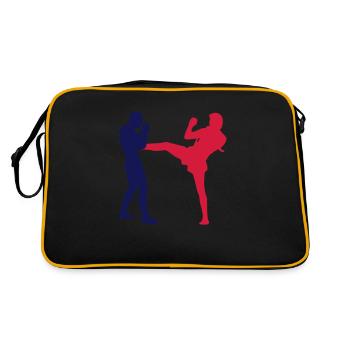 Muay Thai front kick - Sac Retro - noir/or - Dos