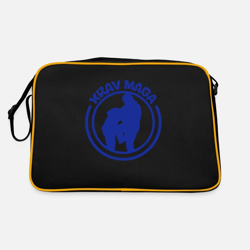 krav maga logo combat1 - Sac Retro - noir/or