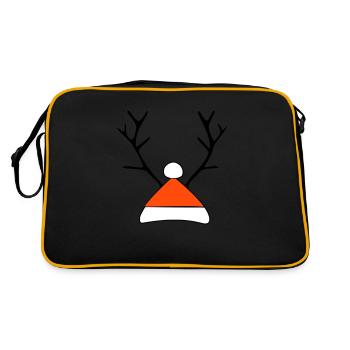 Weihnachtsmütze mit Geweih - Retro Tasche - Schwarz/Gold - Hinten