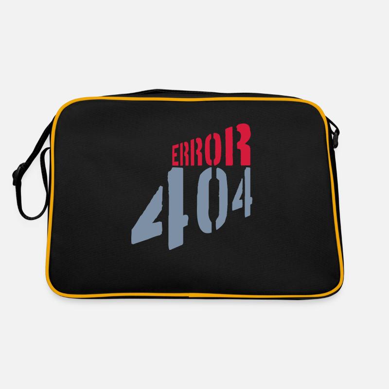 Meldung Error 404 Netzwerk Retro Tasche
