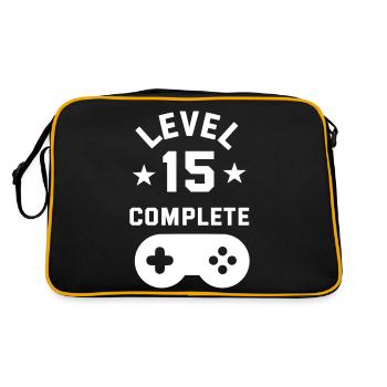 15th birthday level complete - Retro Bag - black/gold - Back
