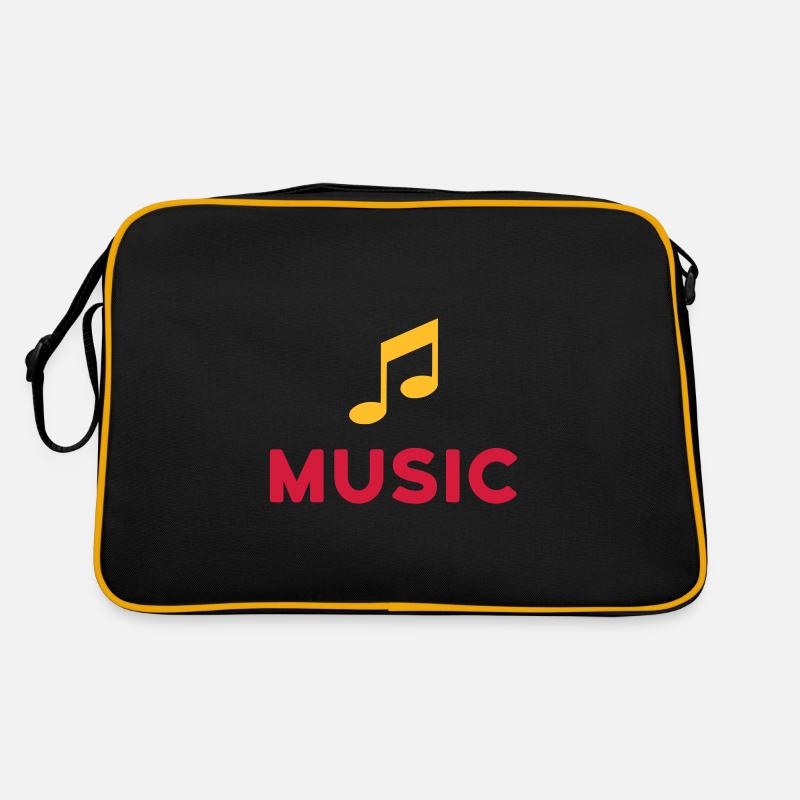 ★ Designfarben änderbar ★ Music (Note) Retro Tasche