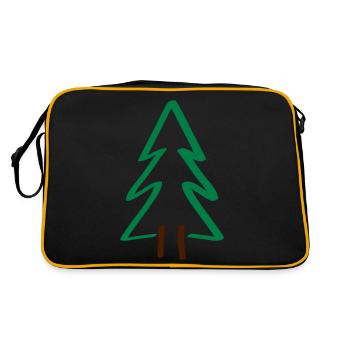 Tree Fir Christmas - Retro Bag - black/gold - Back