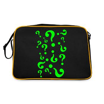 Question Marks - Retro Bag - black/gold - Back