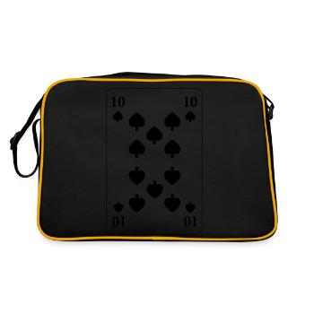 Pik 10 - Pik Zehn - Retro Tasche - Schwarz/Gold - Hinten