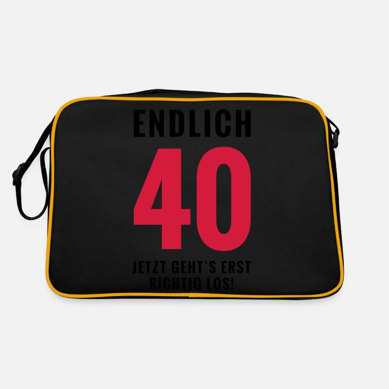 Endlich 40 - Geburtstag Retro Tasche
