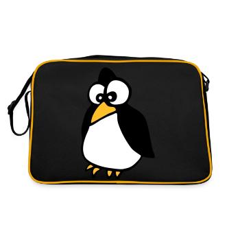 penguin - Retro Bag - black/gold - Back