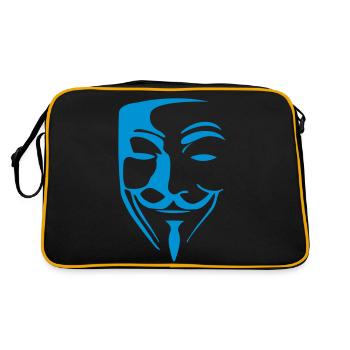 Anonymous Mask - Retro Bag - black/gold - Back