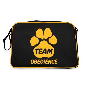 Équipe Obedience - Sport canin - Patte de chien - Sac Retro - noir/or - Dos