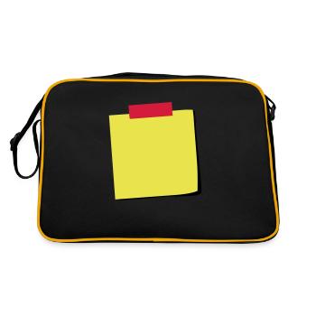 Zettel 3c - Retro Tasche - Schwarz/Gold - Hinten