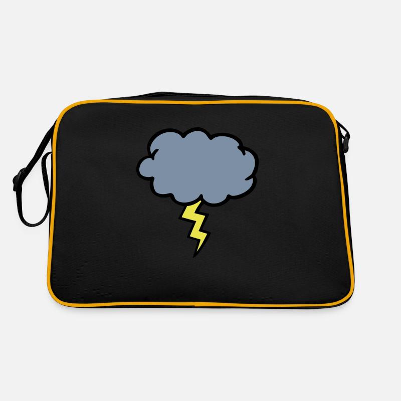Sturmwolke Gewitterwolke Blitz Blitz Retro Tasche