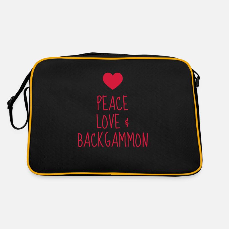 Backgammon / Spiel / Player / Schach Retro Tasche