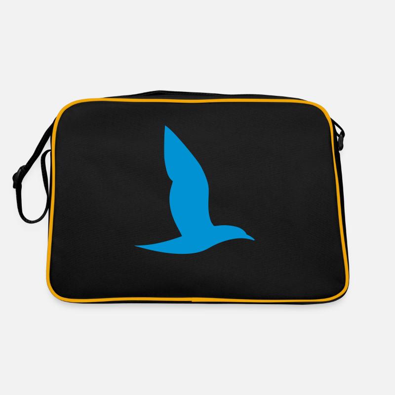 Blauer Vogel Retro Tasche