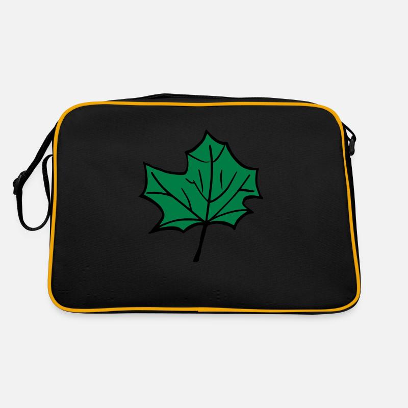 Grünes Blatt Retro Tasche