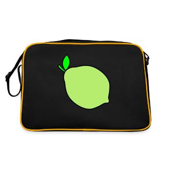 zitrone - Retro Tasche - Schwarz/Gold - Hinten