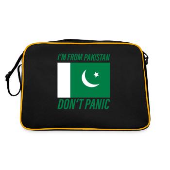 Pakistan Don't Panic - Retro Bag - black/gold - Back