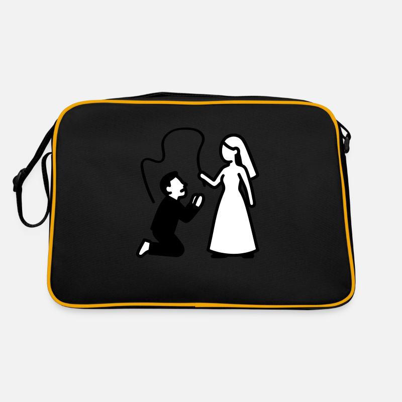 Ehepaar Hochzeit Peitsche Retro Tasche