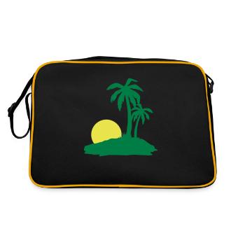 Palm beach sun - Retro Bag - black/gold - Back