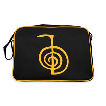 Reiki Healing Symbol - Cho Ku Rei - Retro Bag - black/gold - Back