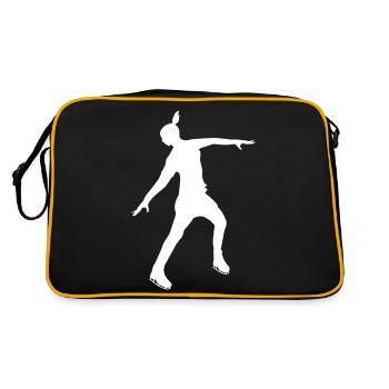 Grazie auf dem Eis: Eiskunstlauf in Perfektion - Retro Tasche - Schwarz/Gold - Hinten