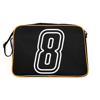 8 Numéro de numéro - Sac Retro - noir/or - Dos