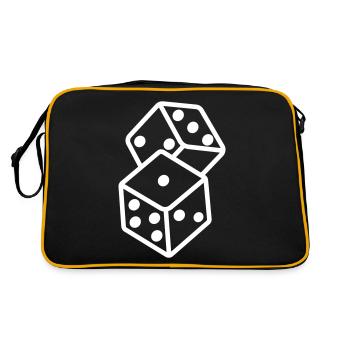 Symbole du casino Dice - Sac Retro - noir/or - Dos