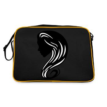 Schatten Frau 2 - Retro Tasche - Schwarz/Gold - Hinten