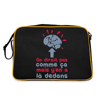 on dirait pas yen dedans cerveau - Sac Retro - noir/or - Dos