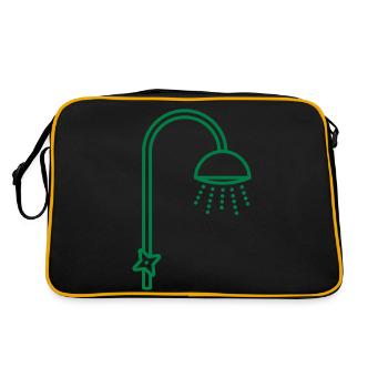 bath shower_d1 - Retro Bag - black/gold - Back
