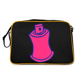spray paint retro vintage paint hiphop graf tag - Retro Bag - black/gold - Back