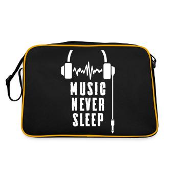 Music Never Sleep - Retro Bag - black/gold - Back