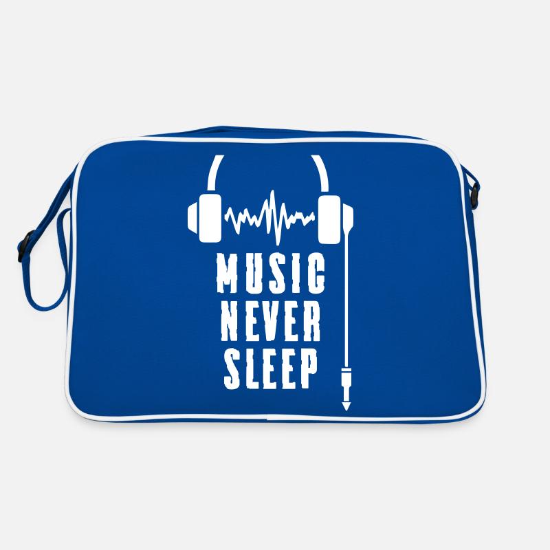 Music Never Sleep Retro Tasche