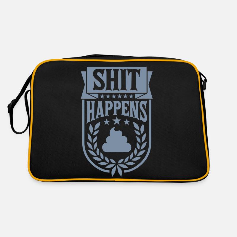 Citation Merde arrive couronne de laurier Sac Retro