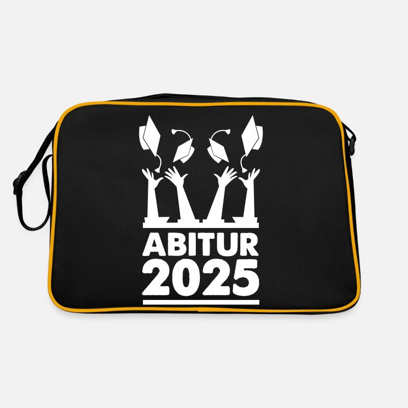 abitur 2025 - Retro Tasche - Schwarz/Gold