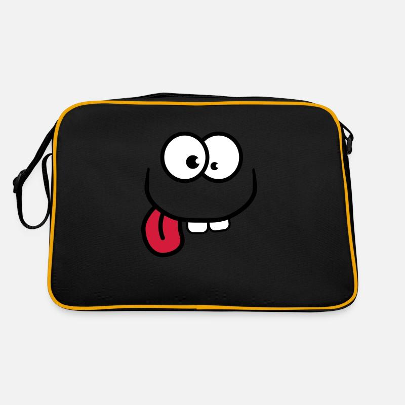 verrückt - Retro Tasche - Schwarz/Gold