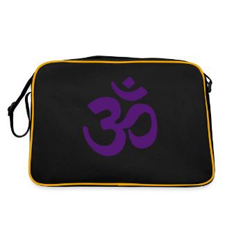 symbole om - Sac Retro - noir/or - Dos