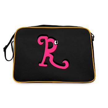 Inititiale. Buchstabe R / letter R (3c) - Retro Bag - black/gold - Back