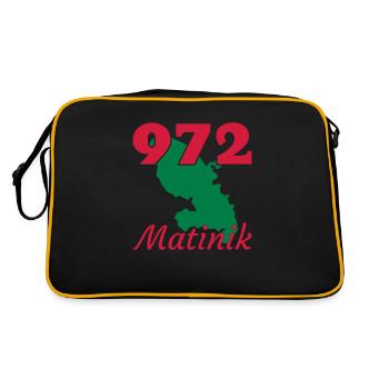 Martinique / 972 / Caraïbes / Martiniquais - Retro Bag - black/gold - Back