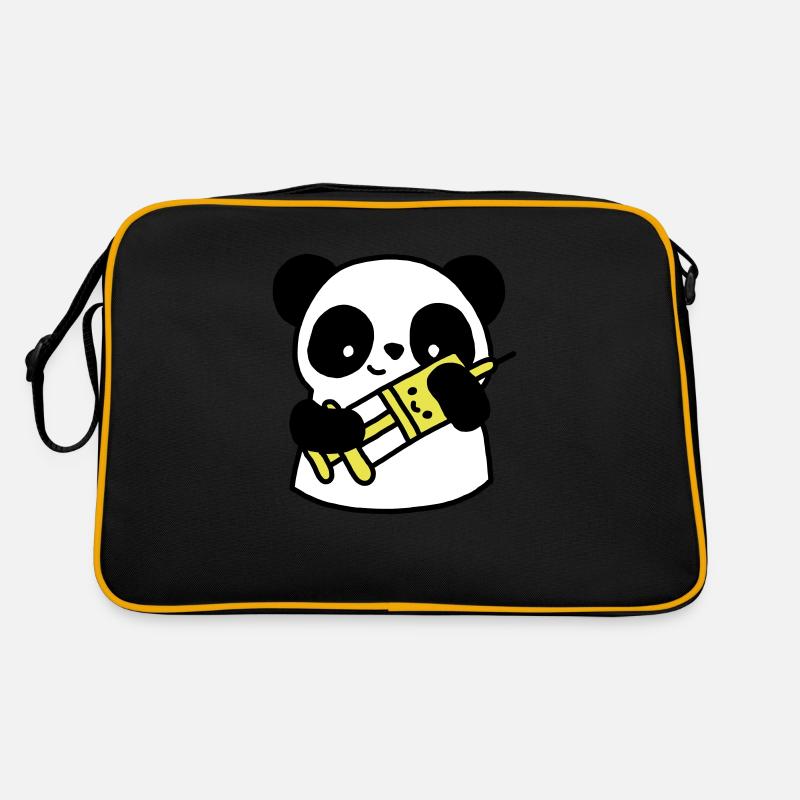 Panda Krankenschwester mit Spritze Retro Tasche