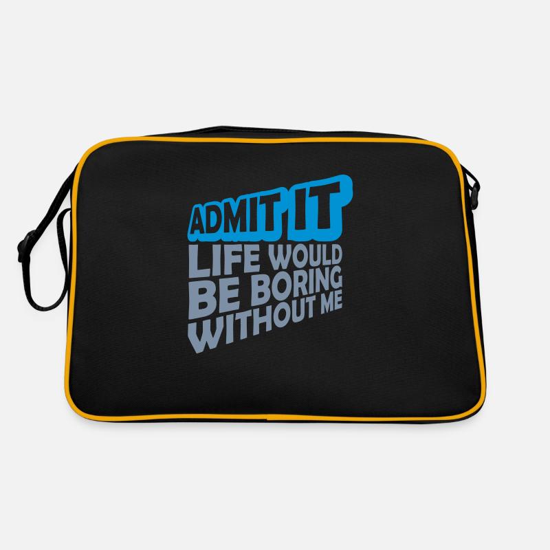 boring life without me Retro Tasche