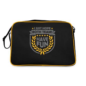 Both Teams Have Fun - Retro Tasche - Schwarz/Gold - Hinten
