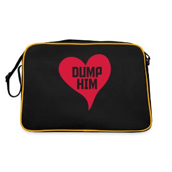 dump him quote logo - Retro Bag - black/gold - Back