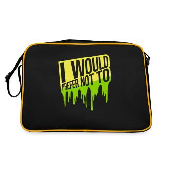 I prefer not to - Retro Bag - black/gold - Back